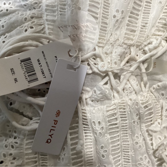 🚨Final Sale🚨!! NWT Pilyq Rocco Water Lilly Lace Up Top - Picture 7 of 7